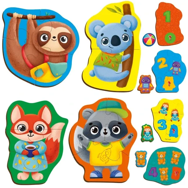 Гра розвиваюча Vladi Toys пазли картонні Тварини,іграшки VT1722-27 (українська)