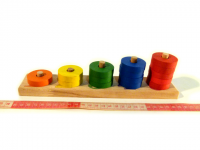 Дерев'яна яна розвиваюча іграшка Пірамідка рахунок від 1 до 5 Розумний Лис (90002)