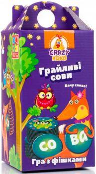 Гра настільна Vladi Toys Crazy Koko Шалені сови. Бачу слово! (Укр) (VT8033-04) 