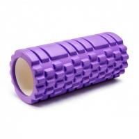 Валик-ролик масажний для йоги (масажер для спини і ніг) Колір: Фіолетовий