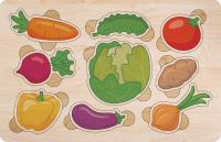 Дерев'яний пазл кольоровий. Овочі. Зірка 137717