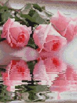 Алмазна мозаїка Відображення троянд, 30x40 (EJ454)