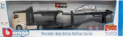 Ігровий набір Bburago Автотранспортер Mercedes-benz Actros з автомоделлю VW Polo GTI Mark 5 (18-31458)