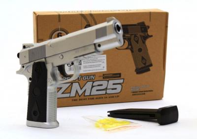 Іграшковий металевий пістолет на пластикових кульках 6мм  ZM25 L00029