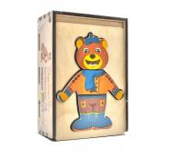 Розвиваюча дерев'яна іграшка Одягай-ка Ведмедик (90027) - Розумний лис