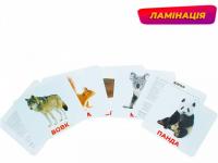 Набір карток Вундеркінд з Пелюшок Дикі тварини 20 шт Ламінація українською мовою методика Домана
