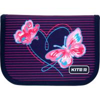 Пенал без наповнення Kite Education Butterflies K21-622-3, 1 відділення, 2 відвороти