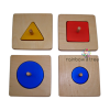 Геометричні пазли: квадрат / трикутник / 2 кола