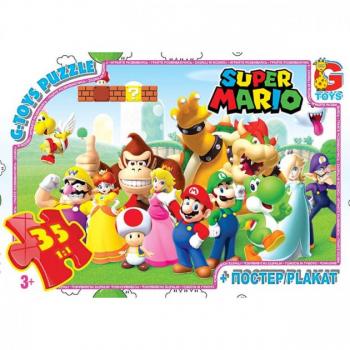 Пазли для дітей G-Toys «Super Mario» 35 елементівMAR02