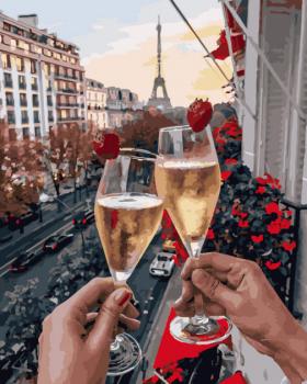 Картина за номерами Келихи Парижа з ягодами (GX25427)