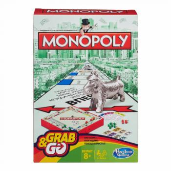 Настільна гра Hasbro Монополія Grab & Go Хапай та біжи Дорожня версія (рус) (B1002)