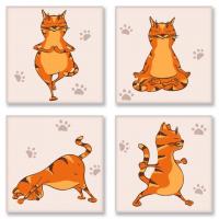 Набір для розпису за номерами поліптих Yoga-cat Ідейка (KNP010)