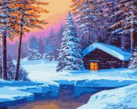 Картина за номерами "Зимова тиша" Ідейка полотно на підрамнику 40х50см KHO2870