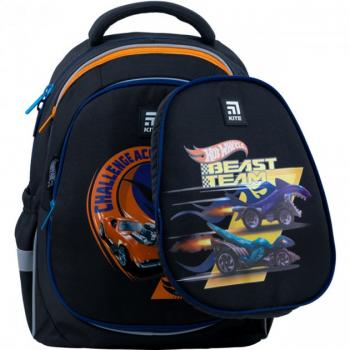 Рюкзак напіврамний Kite Education Hot Wheels 38x28x16 см чорний (HW22-700M(2p))