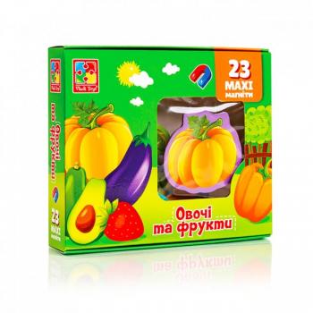 Набір магнітів MAXI "Овочі та фрукти" Vladi Toys VT3106-28