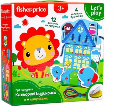 Гра-шнурівка Vladi Toys Fisher Price Кольорові будиночки (VT5303-26)