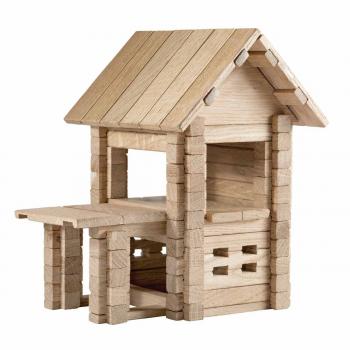 Конструктор дерев'яний для дітей Будиночок з верандою 102 дет. 900255