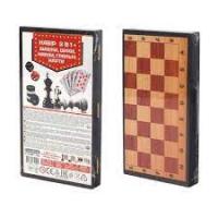 Набір 3 в 1+ (шашки, шахи, нарди та карти) 5240