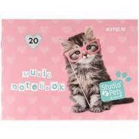 Зошит для нот Kite Studio Pets A5 20 аркушів (SP21-405)