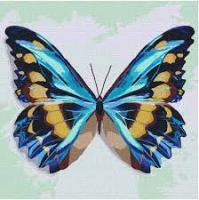 Набір для розпису по номерах Ідейка Блакитний метелик 25*25см (KHO4207)