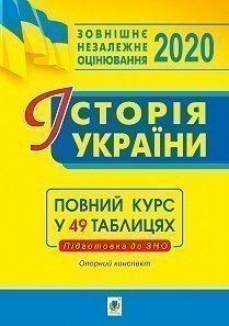 Історія України. Опорний конспект. Повний курс у 49 табл. для підготовки до ЗНО. ЗНО 2020