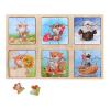 Дерев'яний пазл Ань-Янь 6 в 1 Котики і мишеня (ПСД111)