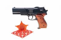 Шахаб іграшковий пістолет з пістонами і нагрудний значок