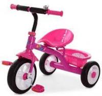 Велосипед дитячий триколісний з кошиком Рожевий