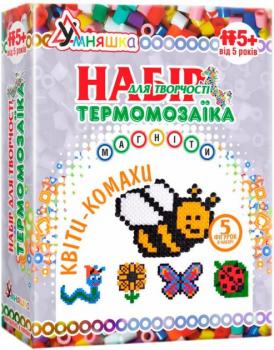 Набір для творчості Умняшка Магніти з термомозаїки Квіти-комахи(ТМ-002)
