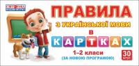 Картки "Правила з української мови" 1-2 класи