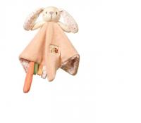 Обіймашка для малюків з брязкальцем "Веселий кролик"  (25*25 см) "BabyOno"