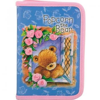 Пенал Kite 1 відділення 2 відвороти без наповнення Popcorn Bear 622 (PO17-622)