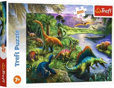 Пазли Trefl - Хижі динозаври, 200 елементів (13281) 