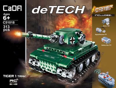Керований по радіо Конструктор CaDa Technic Танк Tiger 313 деталей