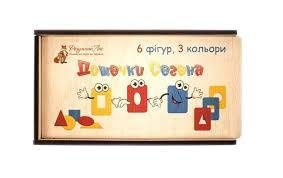 Дерев'яні дощечки Сегена, 6 фігур, 3 кольори, 90111