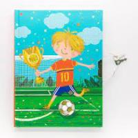 Блокнот дитячий Malevaro "Хлопчик і м'яч" 178x133 мм 70 г/м2 56 листів в лінію на замочку 