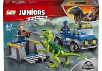 Конструктор LEGO Juniors Вантажівка рятувальників для перевезення раптора (10757)