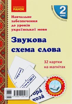 Навчальне забезпечення до уроків української мови. Звукова схема слова. Картки на магнітах Антоніна Завгородня