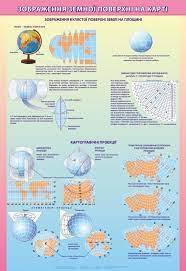 Плакат Зображення земної поверхні на карті 70*100