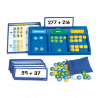 Навчальний набір для складання двозначних і тризначних чисел (75 фішок, 40 карток) Lakeshore