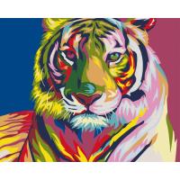 Картина по номерам - Тигр поп - арт (КНО2436) 