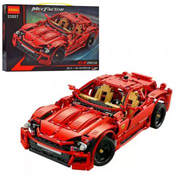 Конструктор Technic Decool 33007 Червоний спорткар Ferrari, 1441 деталей