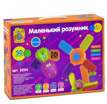 Конструктор голчастий 8204 Маленький Розумник 50 деталей FUN GAME