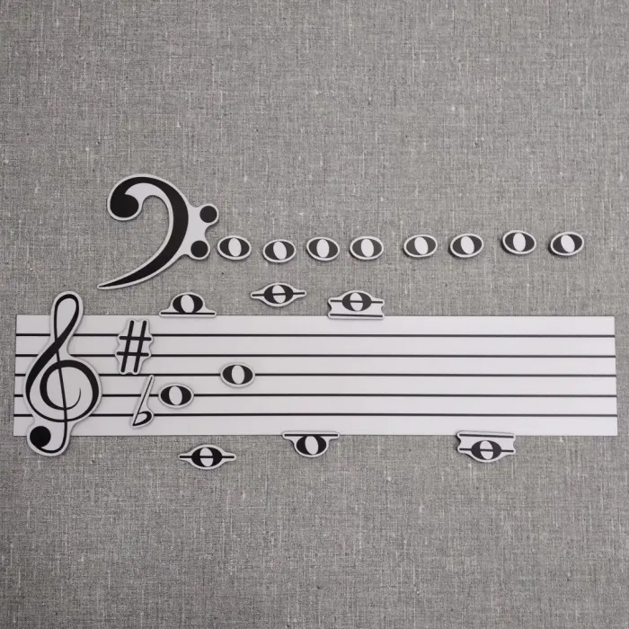 Нотний стан з магнітними нотами