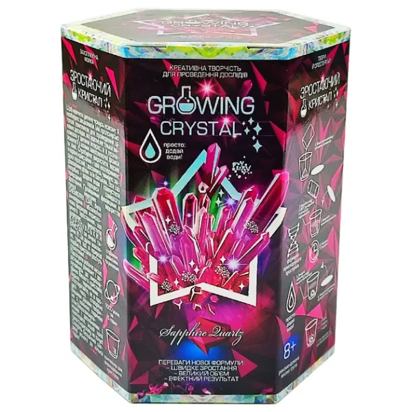 Набір для вирощування кристалів 'Growing Crystal' топазовий кварц, укр., Danko Toys