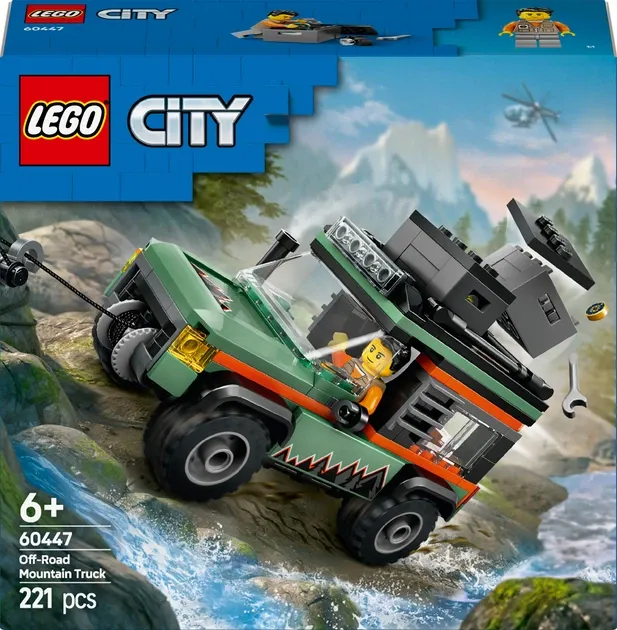 Конструктор LEGO City Позашляхова гірська вантажівка 4x4, 221 деталь (60447)
