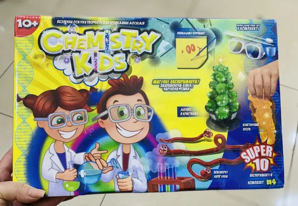 Набір для проведення дослідів "CHEMISTRY KIDS" CHK-01U, 02U, 03U, 04U укр. "ДАНКО ТОЙС"