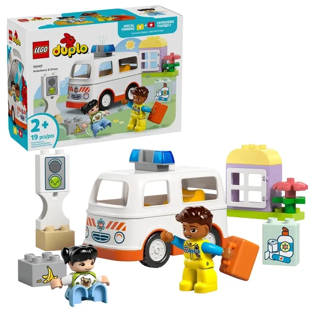 Конструктор LEGO Duplo "Town. Швидка допомога та водій", 19 детал