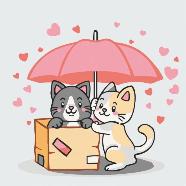 Картина за номерами ArtCraft Котики в коробці 30х30 см ...