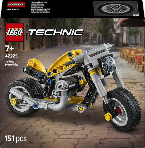 Конструктор LEGO Technic Жовтий мотоцикл 151 деталь (42225)